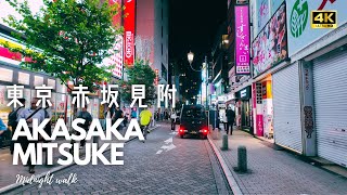 Tokyo walk Akasakamituke Night walk 赤坂見附 夜 散歩 4K [upl. by Dickey]