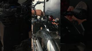 Custom rear mudguard fender and signal light Tail light shortvideo custommotorcycle hondaftr [upl. by Sydalg]