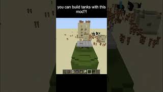 YOU CAN MAKE TANKS WITH THIS MOD minecraft shorts sabaton tank a7v ww1 [upl. by Htieh]