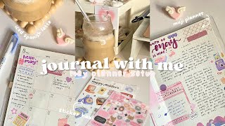 📔 journal with me may muji planner monthly spread setup ₊˚ෆ 🍭 sticker haul  asmr journaling [upl. by Reisman]