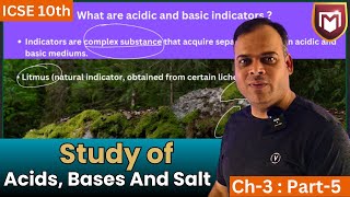 Chapter 3 Study of Acids Bases And Salt Part5  Board Exam  Manish Chouhan ICSE chemistry [upl. by Hulton]