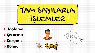 Tam Sayılarla İşlemler  7 Sınıf  PDF [upl. by Seugram834]