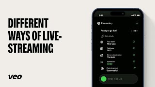 Different Ways of Livestreaming  How To Get Started With Veo  Veo 101 [upl. by Anawik468]