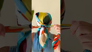 How to tie a large head scarf  easy scarf tutorial hairstyles [upl. by Dahsra]