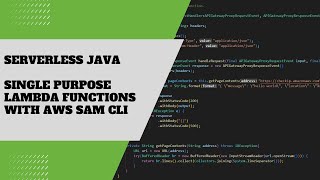 Build serverless application using Java and the AWS SAM CLI [upl. by Rehpotsyrhc95]