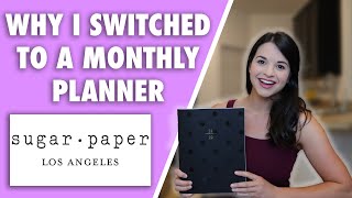 I SWITCHED TO A MONTHLY PLANNER 🤭  Sugar Paper Planner 2021 Flip Through And Review [upl. by Attenhoj]