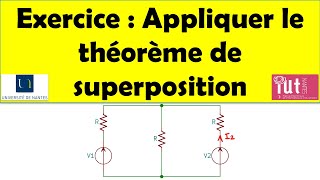 Exercice  Application du Théorème de superposition [upl. by Ahsiekrats529]