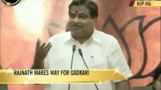 Nitin Gadkari takes over as BJP President [upl. by Htnamas]