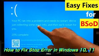 How to Fix Stop Error in Windows 10 11Easy Fixes for Blue Screen [upl. by Yaned863]