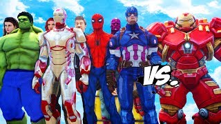 THE AVENGERS VS HULKBUSTER  IRON MAN CAPTAIN AMERICA SPIDERMAN HULK VS HULKBUSTER [upl. by Sualkin]