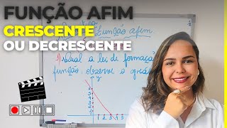 Função de 1° grau crescente e decrescente quando a função afim é crescente e quando é decrescente [upl. by Angel]