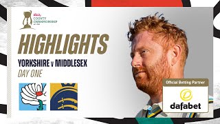 Highlights Yorkshire vs Middlesex  Day One  Bairstow shines with a century [upl. by Dorena56]