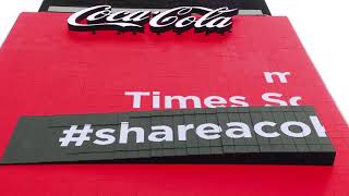 CocaCola Refreshes Times Square Sign [upl. by Krever]