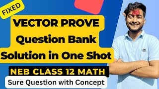 IMPORTANT VECTOR Prove That Question in one shot  Class 12 NEB Mathematics Vector in One Shot [upl. by Notgnihsaw508]