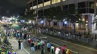 Crewe of Columbus Krewe de Secondline parade in downtown Mobile [upl. by Waldman]