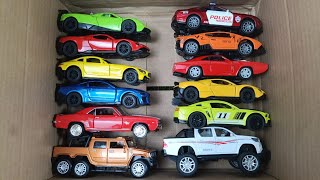 Box Full Collection of Diecast Cars  Ferrari mustang bugatti alphard jeep rubicon Lamborghini [upl. by Whitney]