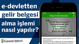 Gelir Belgenizi EDevletten Nasıl Alırsınız [upl. by Ahsimal]