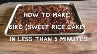 Biko Recipe Sweet Rice Cake [upl. by Ggerk]