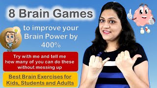 8 Brain Games for kids  Memory games for Kids  Brain Exercises to improve memory and concentration [upl. by Sephira]