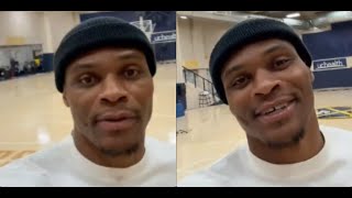 Russell Westbrook with a quick message to the Denver Nuggets Fan [upl. by Aschim]