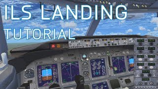 FSX How to Land with ILS  Autopilot Landing  Boeing [upl. by Eerrahs]