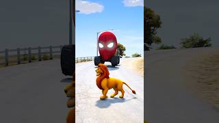 SPIDERMAN SAVED ELEPHANT FROM HIS SPIDEYCAR shortsfeed gta gta5 [upl. by Ataynik405]