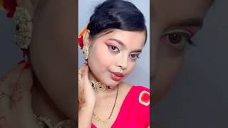 Easy Festive eye Makeup 🌸hack mackuphack viralshort youtubeshorts [upl. by Sophi]