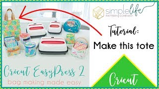 Sewing a tote with Cricut EasyPress and Maker Tutorial [upl. by Annazus]