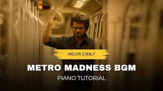 Metro Madness BGM  GOAT OST  Yuvan  Vijay  Venkat Prabhu  Piano Tutorial [upl. by Coryden]