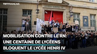 Une centaine de lycéens se mobilisent contre le RN [upl. by Annaoy]