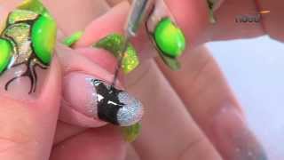 Tuto nail art ongles dHalloween avec vernis gel LEDUV  ndedfr [upl. by Ailefo]