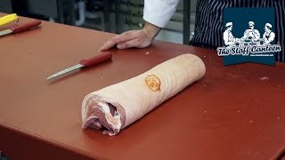 Stuffed Belly Porchetta using Specially Selected Pork [upl. by Ahsitak]