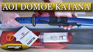 Katana Unboxing Aoi Domoe von Toshiro Swords Samurai Schwert mit Federstahl Klinge [upl. by Holtorf]