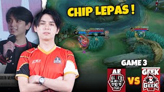 WIN RATE CHIP LANGSUNG PECAH AE VS GEEK GAME 3 MPLID S14 WEEK 6 DAY 2 [upl. by Gamin]