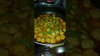 Soya badi ki sabji recipeyou tube short videoakriti pandey home kitchen 😋😋 [upl. by Reginauld]