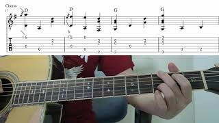 Edelweiss  Easy Fingerstyle Guitar Playthrough Tutorial Lesson With Tabs [upl. by Yrrac]