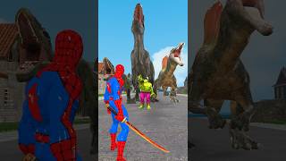 Spider Man Sword Attack Dinosaur TRex spiderman dinosaur dinosaurs gta [upl. by Iruam]