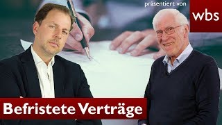 Dürfen Arbeitsverträge ohne Grund befristet werden  RA Solmecke und Wolfgang Büser [upl. by Lynett]