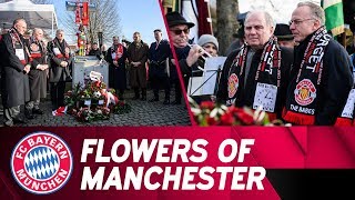 FlowersOfManchester Commemorating 60th Anniversary of Manchester Uniteds Munich Tragedy [upl. by Hobey]