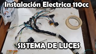 ⚡ELECTRICIDAD EN MOTO 110CC PARA PRINCIPIANTES⚡ Sistema de luces e iluminación [upl. by Madelina838]