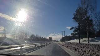 Sweden winter road [upl. by Arekahs723]