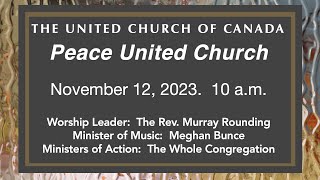 Peace United Church Service Nov 12 2023 [upl. by Eno]