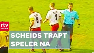 Scheidsrechter trapt naar speler  RTV Drenthe [upl. by Hardigg]