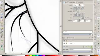 Inkscape inking a drawing example [upl. by Sucirdor490]