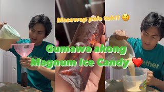 Gumawa ako ng magnum ice candy 🤤 [upl. by Akirat451]