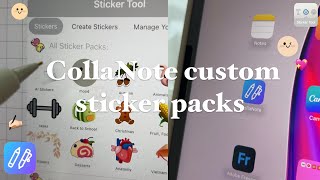 How to add custom sticker packs in CollaNote 💗  IJDigitalPaper [upl. by Riane707]