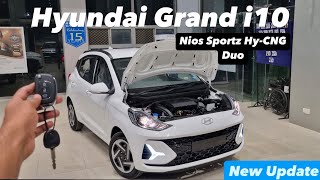 2024 Updated New Hyundai Grand i10 Nios Sportz 12 HyCNG Duo Review [upl. by Anilosi]