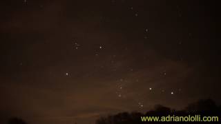 Video a visione naturale Sorge la costellazione di Orione con passaggio di 4 aerei in 30 minuti [upl. by Airpal]