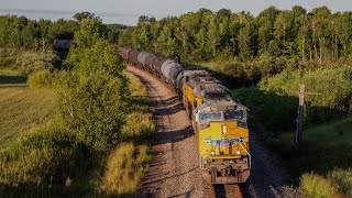 UP Trains Along BNSF’s Hinckley Sub Throughout 2023 [upl. by Ulrica]