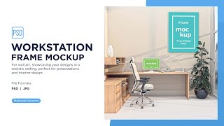 Workstation Frame amp Screen Mockup V 2 workstations framemockup screenmockup [upl. by Navannod]